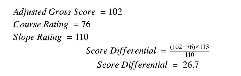 Score differential calculation step 2