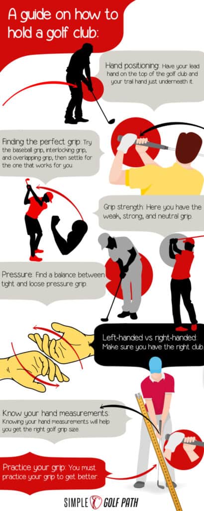 How To Hold a Golf Club - Finding the Perfect Grip 1 how to hold a golf club correctly infographic